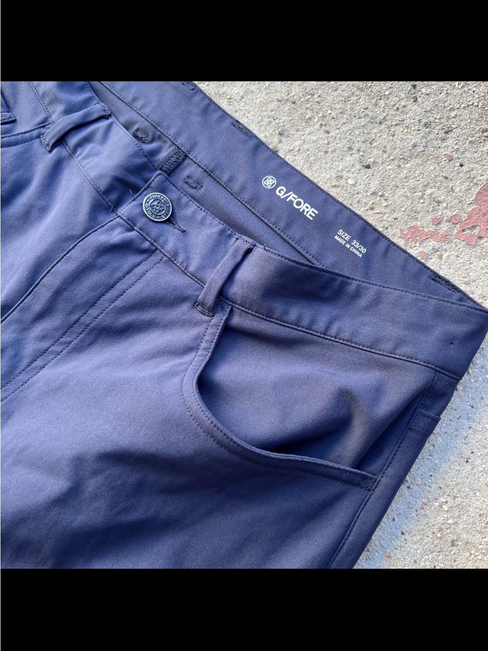 G/FORE Pants Mens 33 x 30 Tour 5 Pocket Stretch Straight Golf Blue Navy Twilight